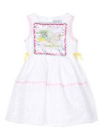 Simonetta robe à imprimé graphique - Blanc