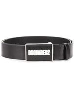 DSQUARED2 ceinture à plaque logo - Noir