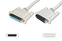 Digitus AK-610201-020-E 2m DSUB, 25-pin DSUB, 25-pin Beige seriële kabel