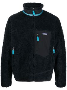 Patagonia veste zippée en polaire à patch logo - Noir