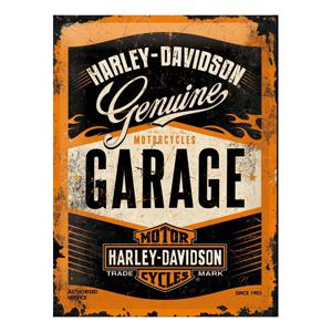 Nostalgic Art wandbord/muurplaatje - metaal - Harley Davidson Garage - 30 x 40 cm - Mancave