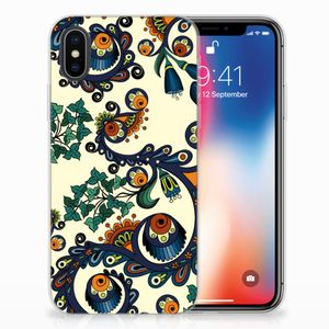 Siliconen Hoesje Apple iPhone X | Xs Barok Flower