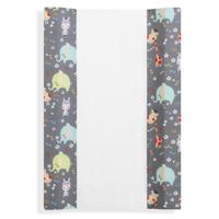 Interbaby Aankleedkussen Jungle 80 X 55 Cm Pvc Donkergrijs-s