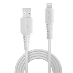 LINDY USB-kabel USB 2.0 USB-A stekker, Apple Lightning stekker 3.00 m Wit 31328