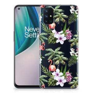 OnePlus Nord N10 5G TPU Hoesje Flamingo Palms