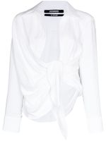 Jacquemus chemise La Chemise Bahia à design drapé - Blanc