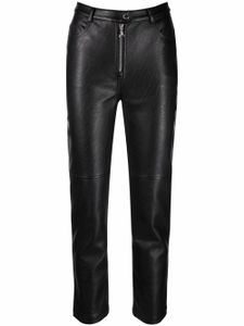 Patrizia Pepe pantalon skinny court en cuir artificiel - Noir