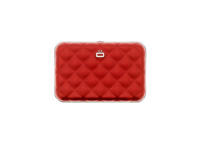 Ogon Dames Creditcardhouder Quilted Button Red