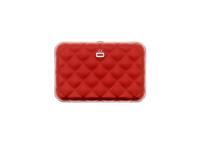 Ogon Dames Creditcardhouder Quilted Button Red