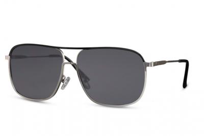 CWI zonnebril heren panto volledig omrand cat. 3 zilver /zwart CWI zonnebril heren panto volledig omrand cat. 3 zilver /zwart