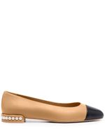 Stuart Weitzman ballerines Pearl à bout contrastant - Rose - thumbnail