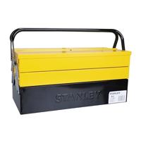 Stanley CantiLever 1-94-738 Gereedschapskoffer, 47,70 x 25,70 x 22,10 cm, met klembescherming voor gereedschappen en accessoires, box met volledig toegankelijke vakken, stevige koffer met boorgat