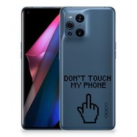 OPPO Find X3 | X3 Pro Silicone-hoesje Finger Don't Touch My Phone - thumbnail