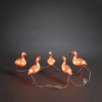 Konstsmide 6267-803 Acryl figuur Energielabel: F (A - G) Flamingo Set van 5 stuks Barnsteen LED Amber - thumbnail