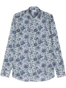 ETRO chemise en coton à imprimé cachemire - Bleu