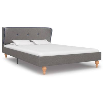 vidaXL Bedframe stof lichtgrijs 120x200 cm