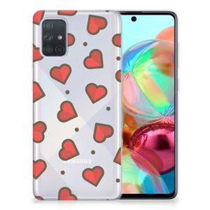 Samsung Galaxy A71 TPU bumper Hearts