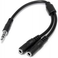 StarTech.com Slanke Stereo Splitterkabel Y-adapter 3,5mm Mannelijk naar 2x 3,5mm Vrouwelijk