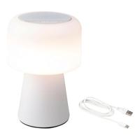 Lumineo Led-luidspreker, 22,5 cm, Bluetooth, oplaadbaar, voor binnen en buiten, wit, IP44-90 lm, USB, Bla