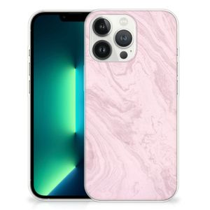 iPhone 13 Pro Max TPU Siliconen Hoesje Marble Pink - Origineel Cadeau Vriendin