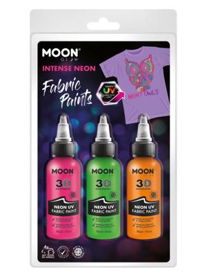 Moon Glow -Neon Stofverf Groen Pink en Oranje