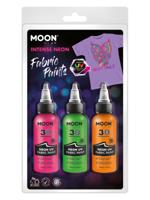 Moon Glow -Neon Stofverf Groen Pink en Oranje