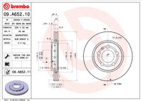 Remschijf BREMBO, Remschijftype: Binnen geventileerd, u.a. für Audi, VW, Seat, Skoda - thumbnail