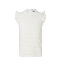 Retour Denim top Fay met ruches off white