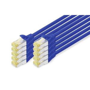 Digitus DK-1644-A-010-B-10 RJ45 Netwerkkabel, patchkabel CAT 6A S/FTP 1.00 m Blauw 1 stuk(s)