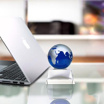 Wereldbol – Blauw Kristal Wereldbol – Blauw Kristal