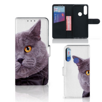 Alcatel 1S 2020 Telefoonhoesje met Pasjes Kat