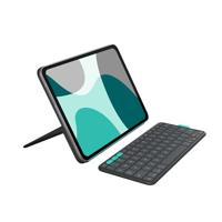 Logitech Flip Folio, Toetsenbordhoes voor iPad Pro 11-inch (M4) en iPad Air 11-inch (M2 & M3) (5e Gen - 2024) - Beschermende en opbergbare Bluetooth-toetsenbordhoes - Grafiet - QWERTZ