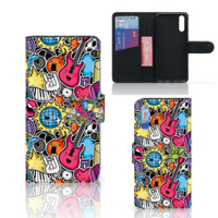 Huawei P20 Wallet Case met Pasjes Punk Rock