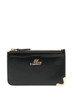 Marni pochette en cuir à logo embossé - Noir