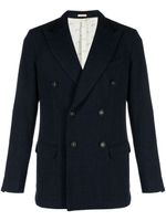 Massimo Alba Monster double-breasted wool blazer - Bleu