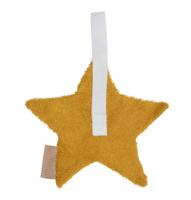 Pericles speendoekje 22 cm katoen/bamboe oker