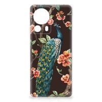 Xiaomi 13 Lite TPU Hoesje Pauw met Bloemen