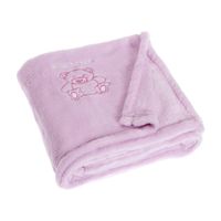 Playshoes fleece babydeken beer roze Maat