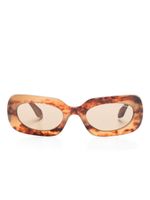 Giorgio Armani lunettes de soleil teintées à monture rectangulaire - Marron