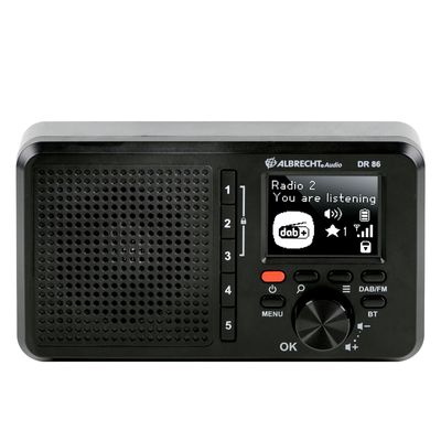 Albrecht DR 86 Radio DAB+, VHF (FM) Oplaadbaar Zwart