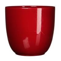 Mica Decorations Plantenpot - rood - keramiek - 28 x 25 cm - thumbnail