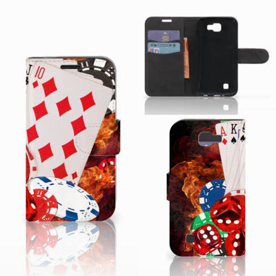 LG K4 Wallet Case met Pasjes Casino