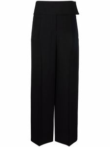 Jil Sander pantalon ample à taille haute - Noir