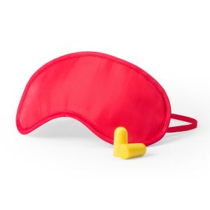 Slaapmasker rood met oordoppen