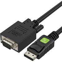 TECHly VGA aansluitkabel 1,80 m ICOC-DSP-V-018 zwart [1x DisplayPort-stekker-1x VG