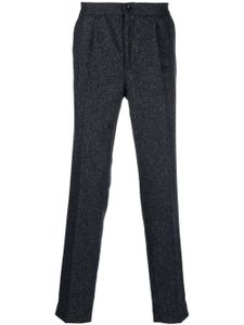 Incotex pantalon en laine à coupe droite - Bleu