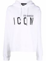 DSQUARED2 hoodie en coton à imprimé Icon - Blanc - thumbnail