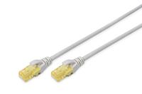 DIGITUS LAN kabel Cat 6A - 1m - RJ45 netwerkkabel - U/UTP niet afgeschermd - Compatibel met Cat-6 & Cat-7 - Grijs