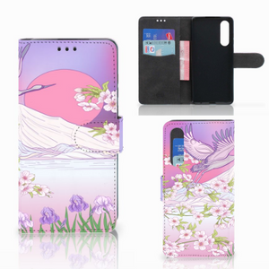 Huawei P30 Telefoonhoesje met Pasjes Bird Flying