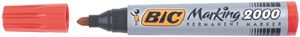 Bic permanent marker 2000-2300 rood, schrijfbreedte 1,7 mm, ronde punt